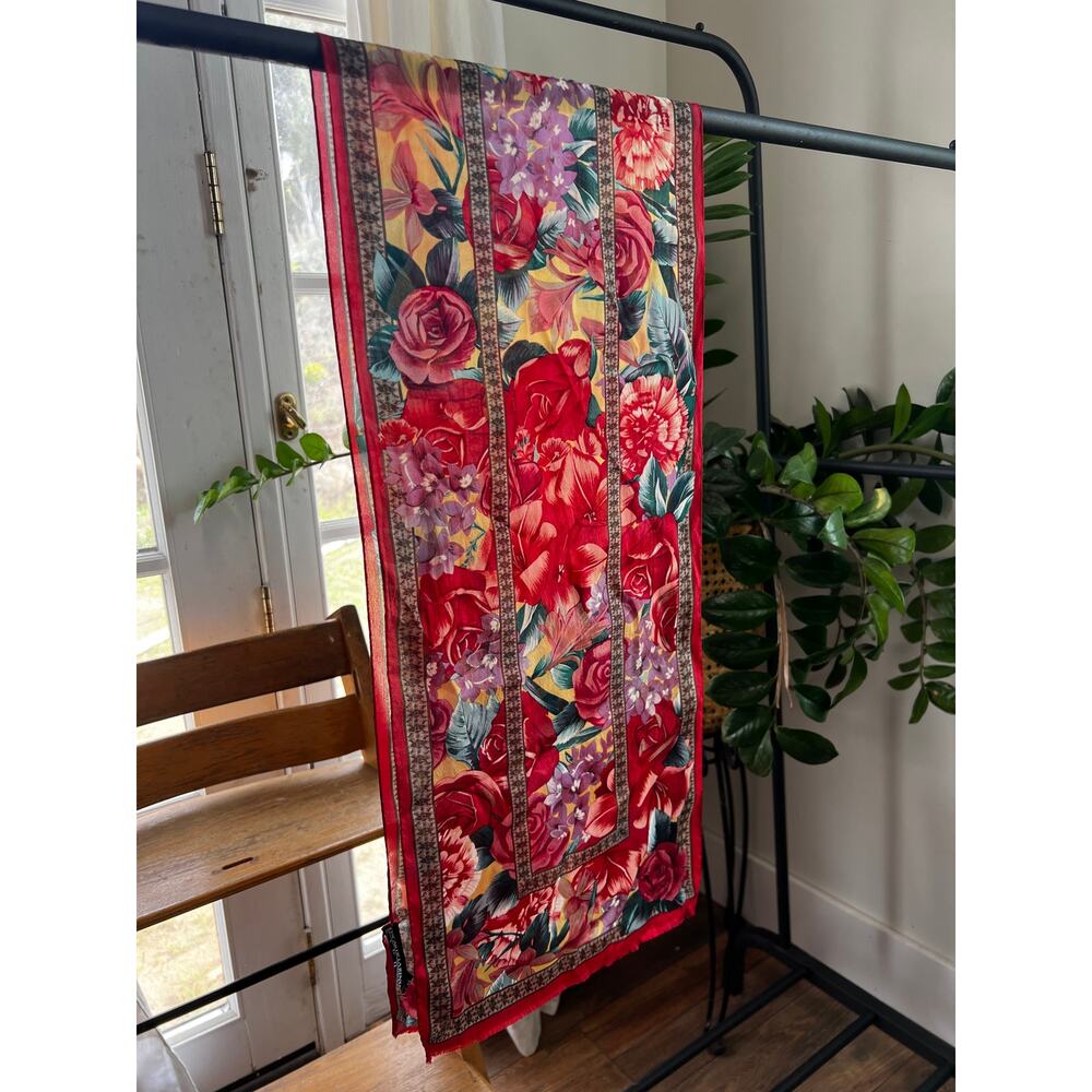 Silk Scarf | Oscar De La Renta Studio | Floral Scarf